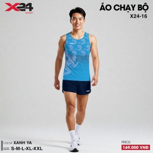 Áo chạy bộ nam màu Xanh Ya không tay – Thoáng mát, năng động