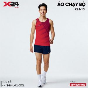Áo chạy bộ màu đỏ năng động - Kiểu dáng sát nách ôm gọn thoải mái