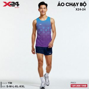 Áo chạy bộ nam màu tím ombre sát nách – Thiết kế thời trang, mát mẻ
