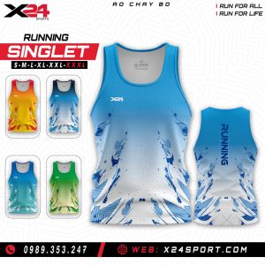 Áo chạy bộ màu sắc đa dạng – Xanh dương, Vàng, Xanh lá nổi bật