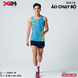 Áo chạy bộ không tay màu xanh ya, thấm hút nhanh, thoáng mát
