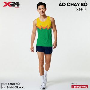 Áo chạy bộ màu xanh két hoạ tiết sấm chớp nổi bật