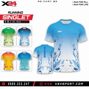 Áo chạy bộ nữ màu xanh biển – Thiết kế nhẹ mát, chuyên dụng cho chạy bộ