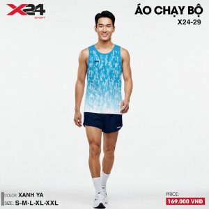 Áo chạy bộ nam màu xanh ya chuyển sắc – Thiết kế thoáng khí, thời trang năng động