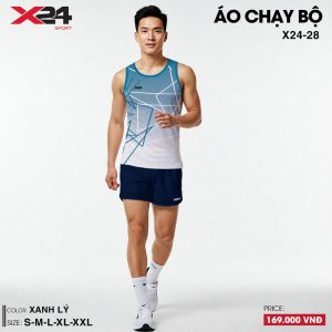 Áo chạy bộ nam xanh lý phối trắng – thiết kế năng động, hút ẩm vượt trội