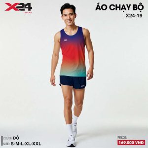 Áo chạy bộ nam chuyển màu xanh navy đỏ xanh ngọc