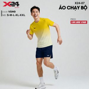 Áo chạy bộ nam màu vàng ombre thời trang, năng động