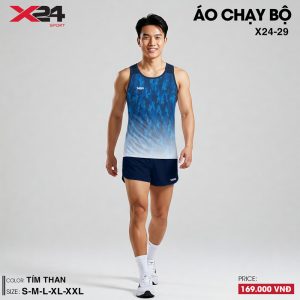 Áo chạy bộ nam tím than phối camo trắng mát mẻ