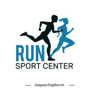 Logo Chạy Bộ RUN SPORT CENTER Màu Xanh Dương Năng Động