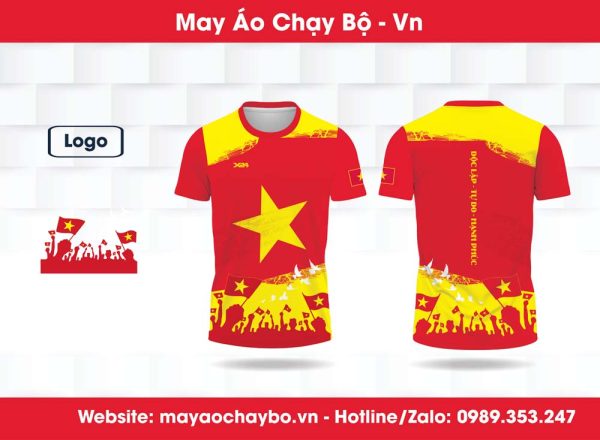 Áo chạy bộ đỏ sao vàng – Chạy cùng Tổ quốc
