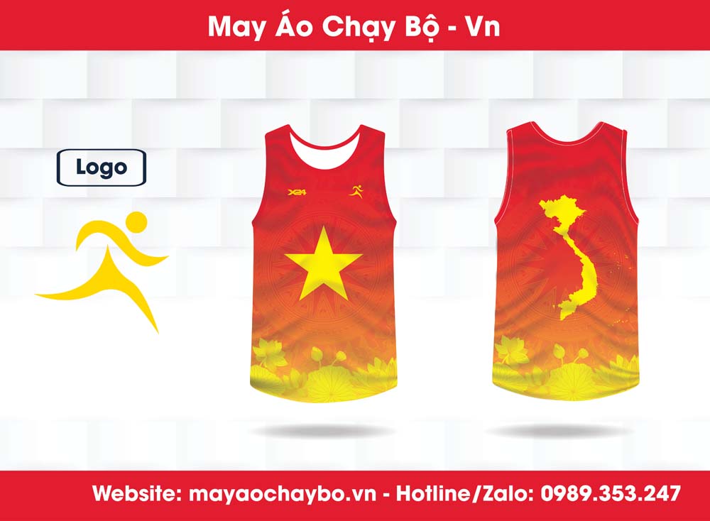 Áo chạy bộ cờ đỏ sao vàng, phong cách thể thao Việt Nam