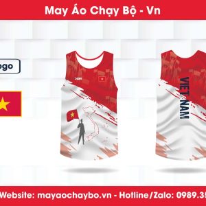 Áo chạy bộ Hành Trình Việt - Đỏ Trắng Tự Hào Dân Tộc