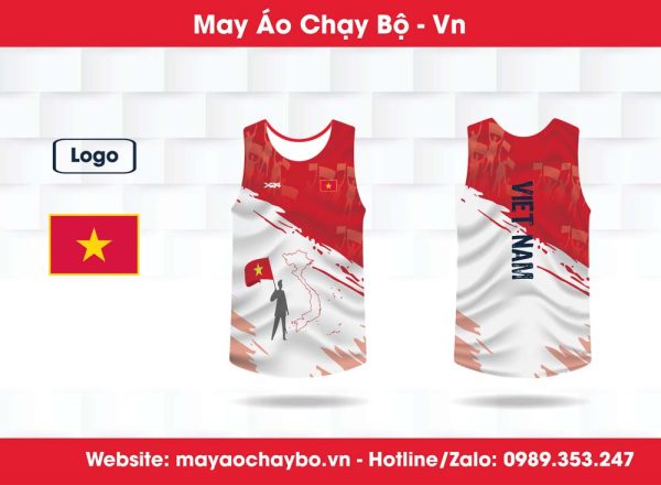 Áo chạy bộ Hành Trình Việt - Đỏ Trắng Tự Hào Dân Tộc