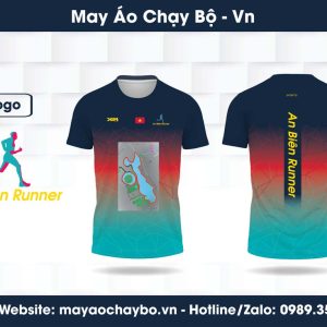 Áo Chạy Bộ An Biên Runner - Xanh Biển Đỏ Đen