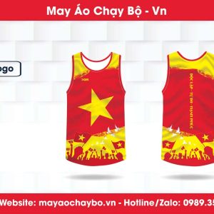 Áo Chạy Bộ Sao Vàng - Màu Đỏ Tự Hào Dân Tộc