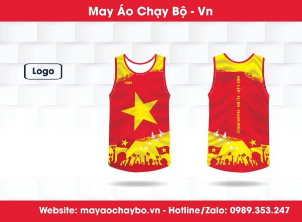 Áo Chạy Bộ Sao Vàng - Màu Đỏ Tự Hào Dân Tộc
