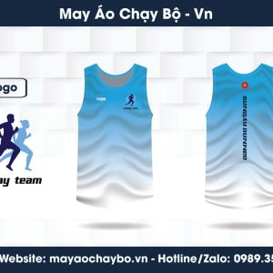 Áo Chạy Bộ Sunday Team Xanh Dương Chuyển Sắc