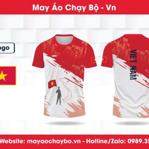 Áo chạy bộ Tôi Yêu Việt Nam - Đỏ Trắng Năng Lượng