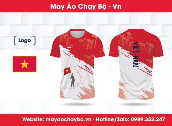 Áo chạy bộ Tôi Yêu Việt Nam - Đỏ Trắng Năng Lượng