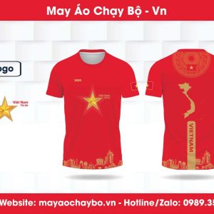 Áo Chạy Bộ Trái Tim Việt Nam - Đỏ Tươi Tự Hào Dân Tộc