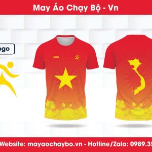Áo chạy bộ Việt Nam màu đỏ – Tự hào dân tộc từng bước chân