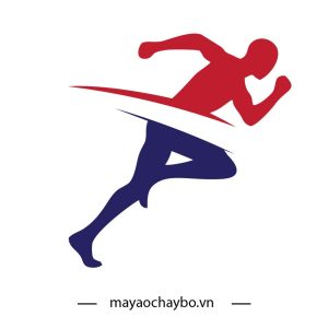 Logo Chạy Bộ Sáng Tạo - Năng Lượng Đỏ Nổi Bật