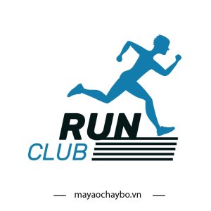 Logo Thun Đội Chạy RUN CLUB - Xanh Navy Thể Thao