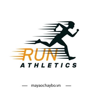 Logo Chạy Bộ Cam Đội Nhóm RUN ATHLETICS – Năng Lượng & Tốc Độ