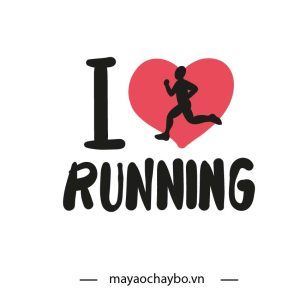 Logo Chạy Bộ Đen Logo I ❤️ Running Nổi Bật