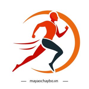 Logo chạy bộ nhóm tông Cam Đỏ – Thiết kế logo năng động, đậm chất thể thao