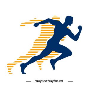 Logo chạy bộ xanh navy - Logo năng động nhóm chạy chuyên nghiệp