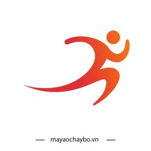 Logo chạy bộ Nhiệt Huyết đỏ cam – Năng lượng và đam mê trên từng bước chạy