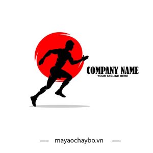 Logo Áo Chạy Bộ Sáng Tạo Màu Đỏ Nổi Bật