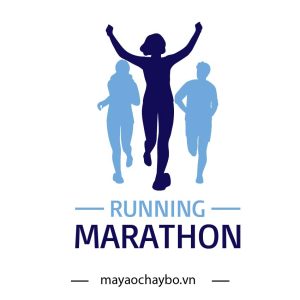 Logo Running Club 10km, tông xanh năng động