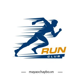 Logo RUN CLUB - Xanh Navy và Cam Năng Động