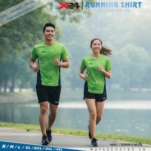 Áo Chạy Bộ Màu Xanh Chuối Navy – Năng Động & An Toàn Cho Mọi Cung Đường