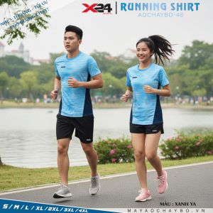 Áo chạy bộ X24 xanh da trời – AOCHAYBO-46