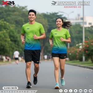 Áo Chạy Bộ X24 Màu Xanh Chuối Ombre - AOCHAYBO-43