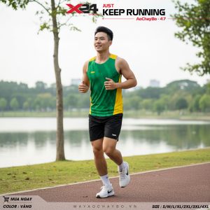 Áo chạy bộ thiết kế Xanh lá – Năng động, mát mẻ cho mọi cung đường