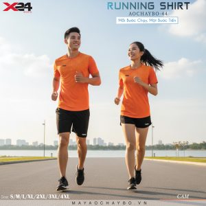 Áo Chạy Bộ Cam Năng Động X24 – Mã AOCHAYBO-44